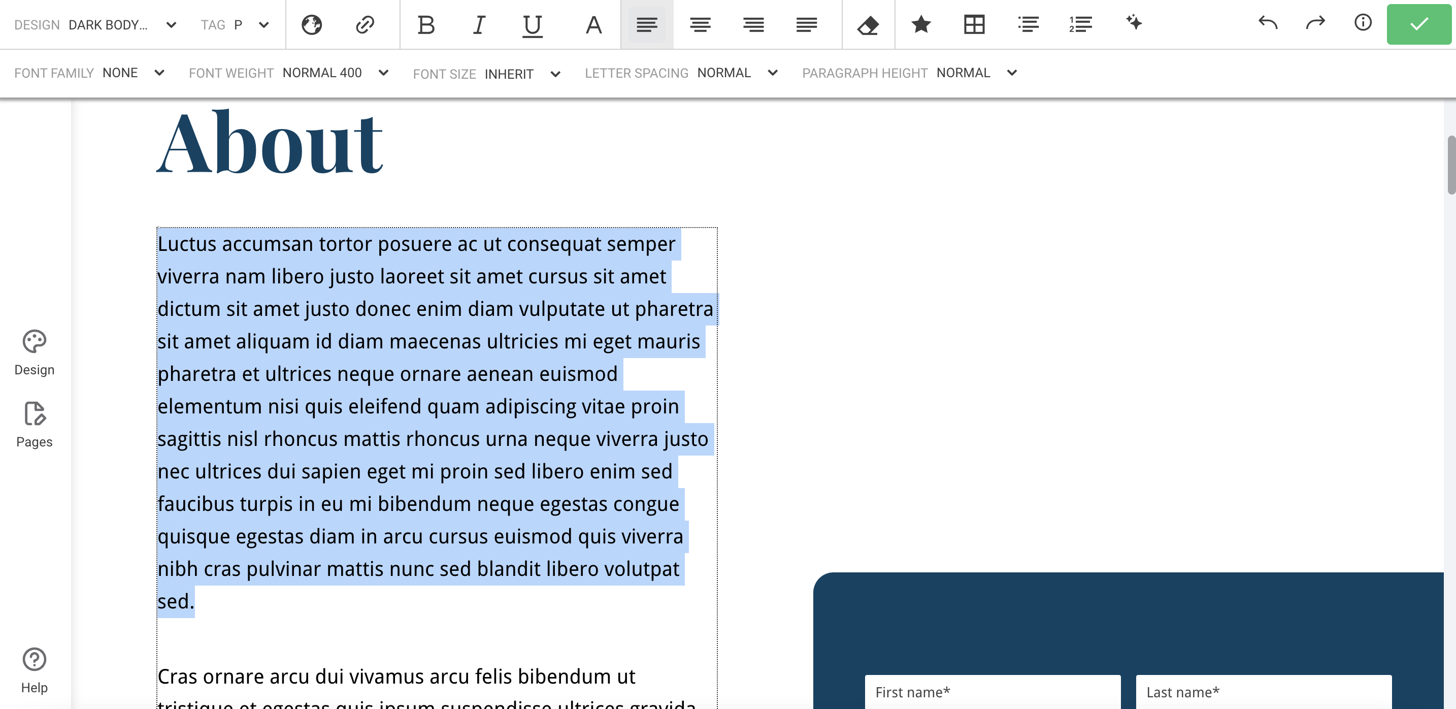 Text editor - selecting paragraphs.png